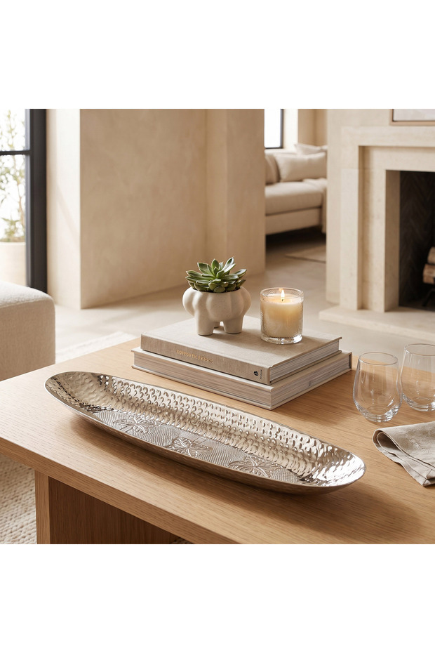 Embossed Metal Decorative Bowl - 5 cm