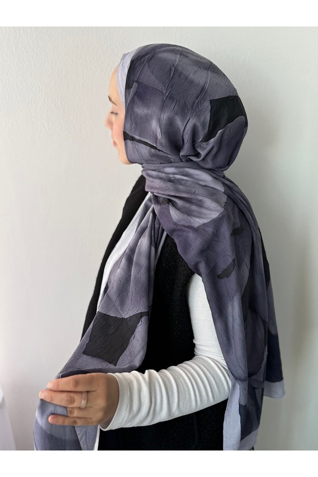 Lilyum Patterned Shawl - Lilac