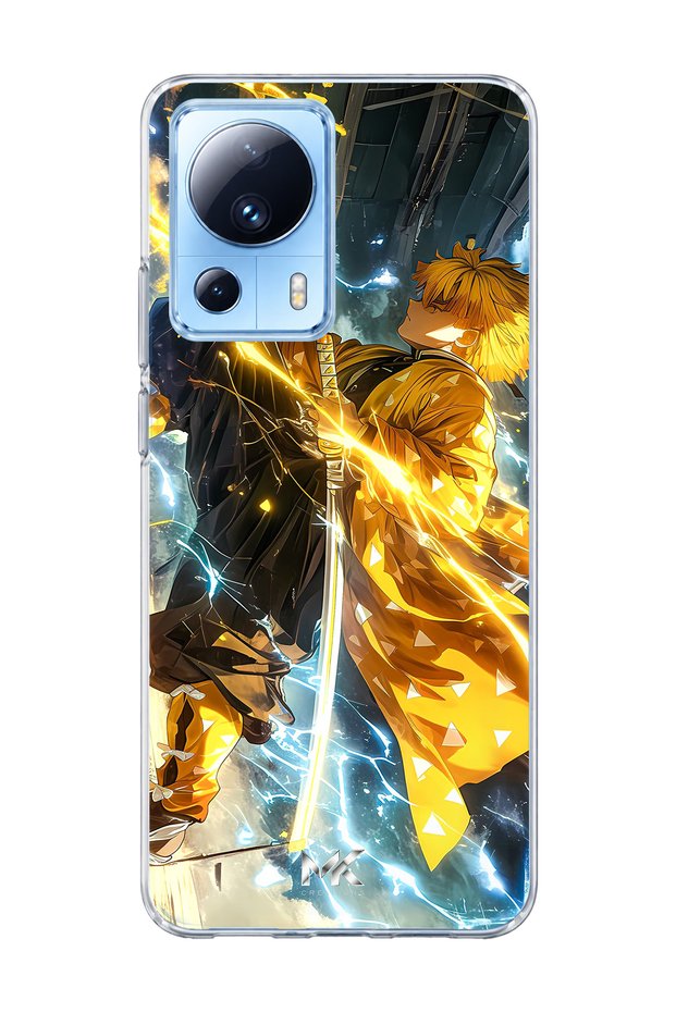 Mi 13 Lite Compatible Anime Lightning Sword Printed Transparent Phone Case