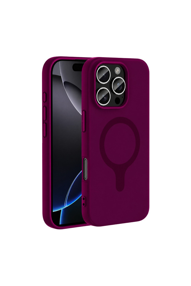 Joko apple iphone 16 pro max z silicone magsafe cover - burgundy