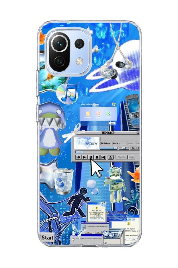 Mi 11 Lite Compatible Goldfish Computer Printed Transparent Phone Case