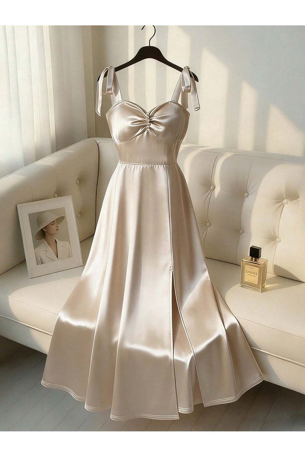 Rochie maxi, auriu