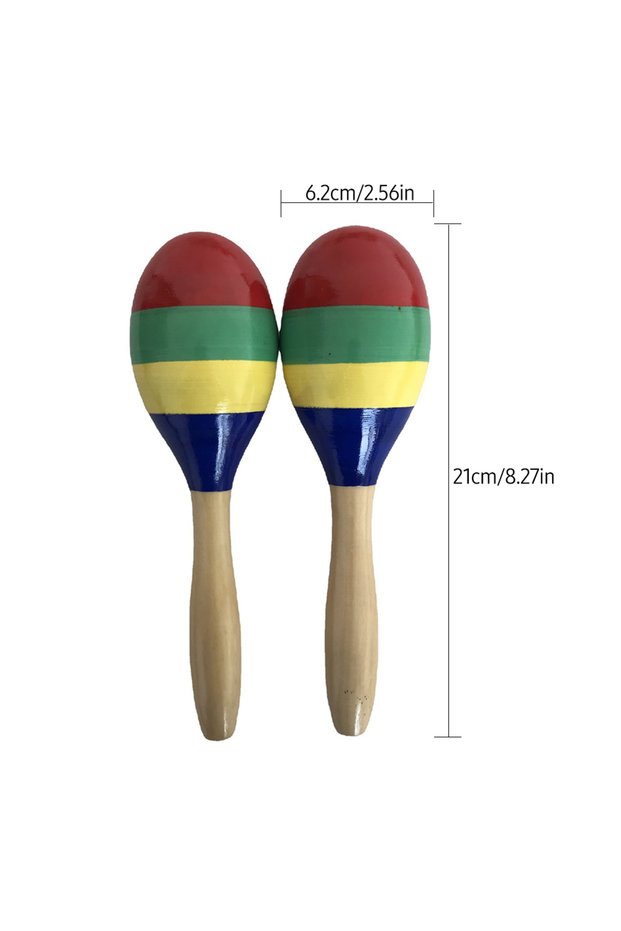 M8 1 Pair Wooden Maracas Sand Hammer Rumba Shakers Rattles Sand Hammer Percussion Instrument Musical