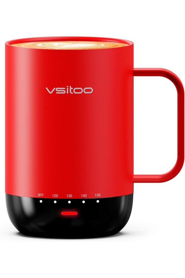 كوب قهوة ذكي ذاتي التسخين VSITOO S3 Pro سعة 16 أونصة مع التحكم في درجة الحرارة