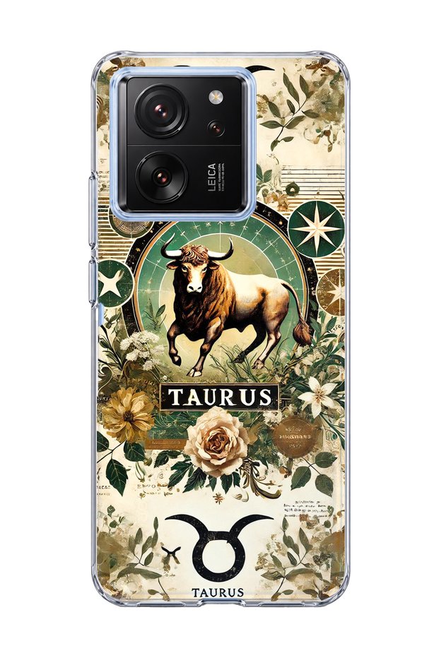 Mi 13t Compatible Taurus Printed Transparent Phone Case