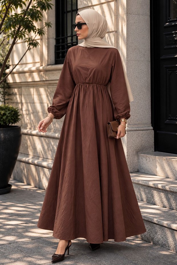 Mira Beli Elastic Dress Tsd260245 Brown