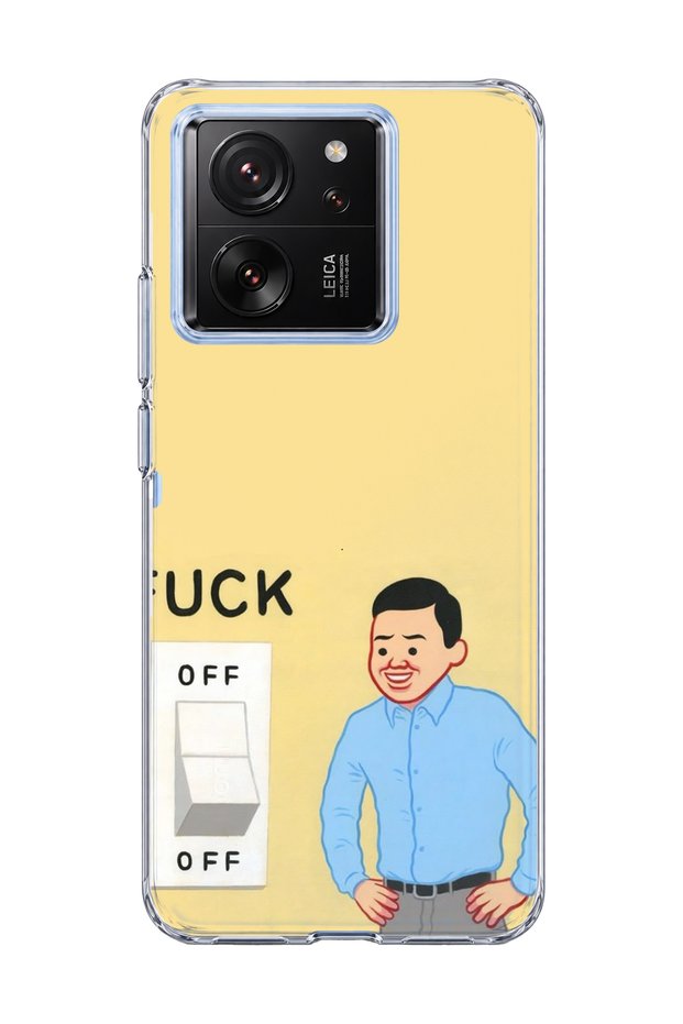 Mi 13t Compatible Funny Man Yellow Printed Transparent Phone Case