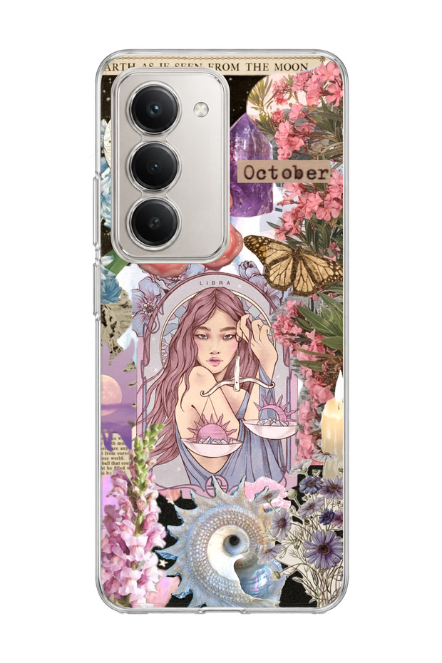 Redmi 15 Compatible Libra Sign Printed Transparent Phone Case