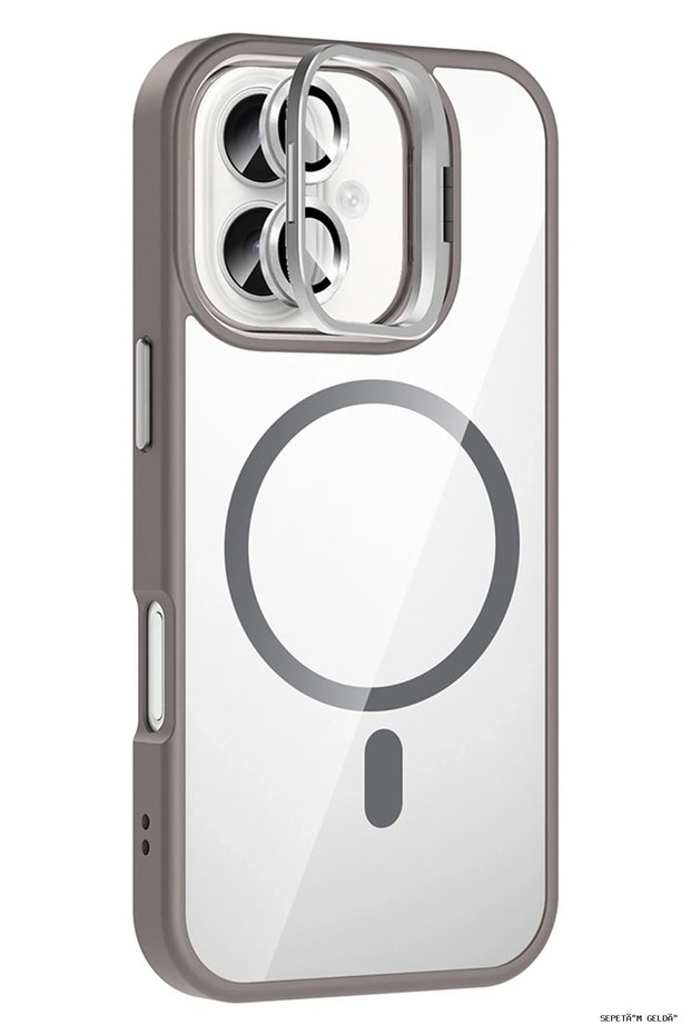 Spt-Gld iPhone 16 Remim Lens Cover with Magsafe Stand - (192506) Titanium Gray