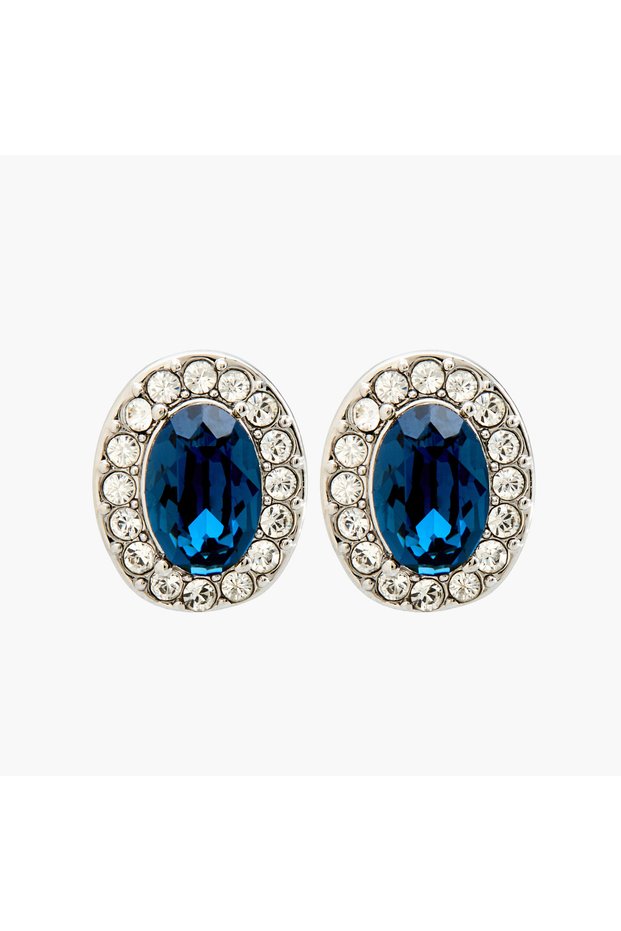 Embellished Stud Earrings with Pushback Closure