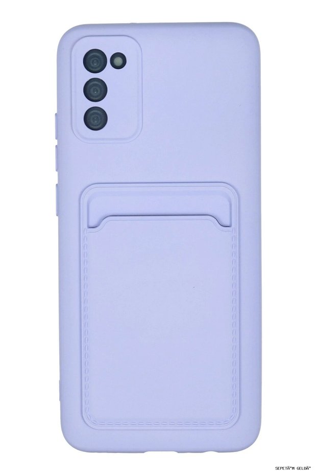 Spt-Gld Newface Galaxy A02S Case Kelvin Silicone with Business Card Holder (195720) - Lilac