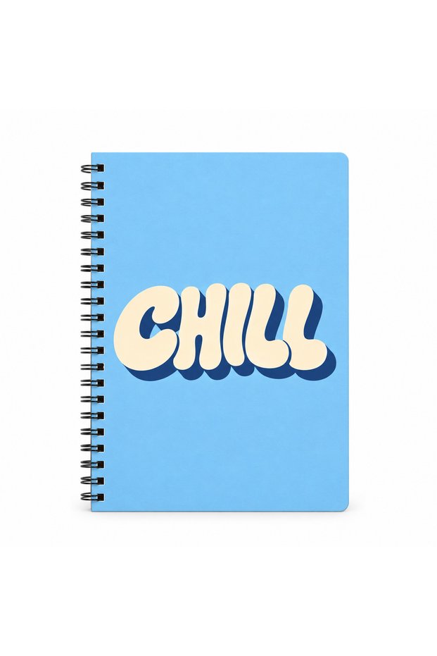 Chill Metal Spiral Oval Corner Notebook Ivory A5 Unlined 100 Sheets