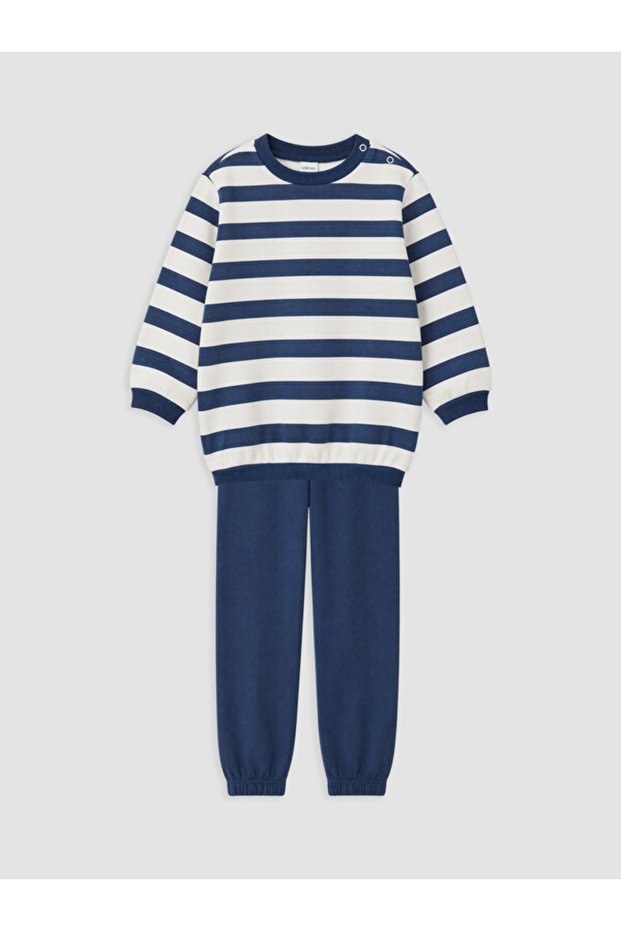 Rmz Gi̇yi̇m Farkiyla Striped Baby Boy Set