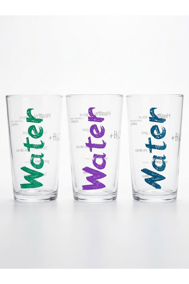 Water Cup 570 ml Set of 3 - (Green+Purple+Blue)