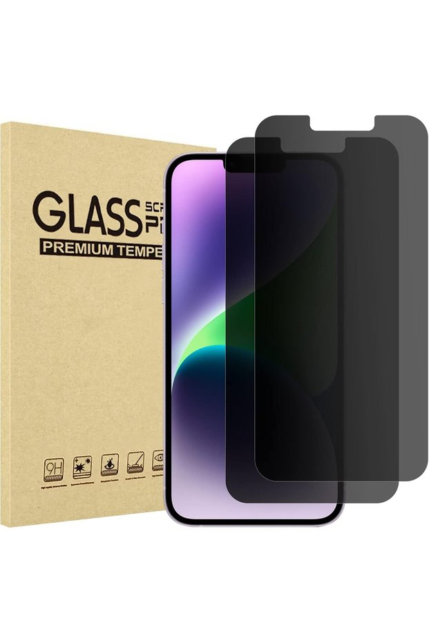 عبوة من قطعتين لحماية شاشة هاتف iPhone 14 Plus / iPhone 13 Pro Max، مقاس 6.7 بوصة، فيلم زجاجي مقوى للشاشة.