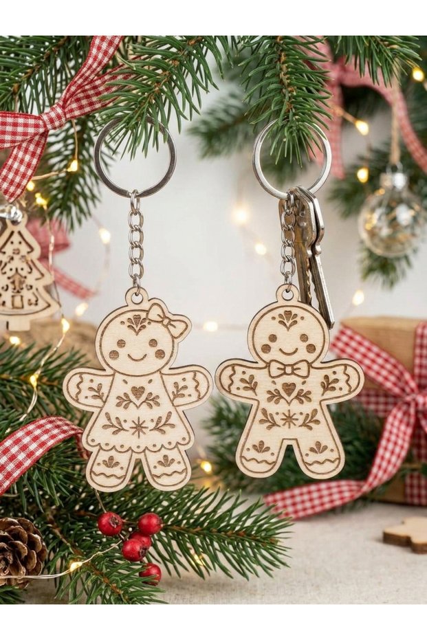 Christmas Ornament/Christmas Gift/New Year Gift/Cookie Man Keychain 8 cm