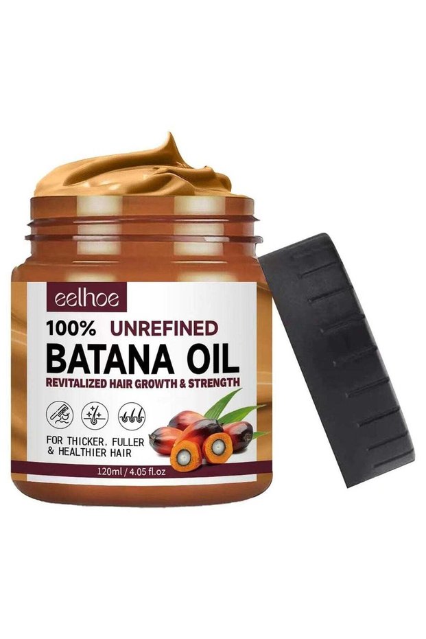 Batana Oil 100% Unrefined for Hair Growth & Strength, Organic Fuller Thicker Hair, 120ml