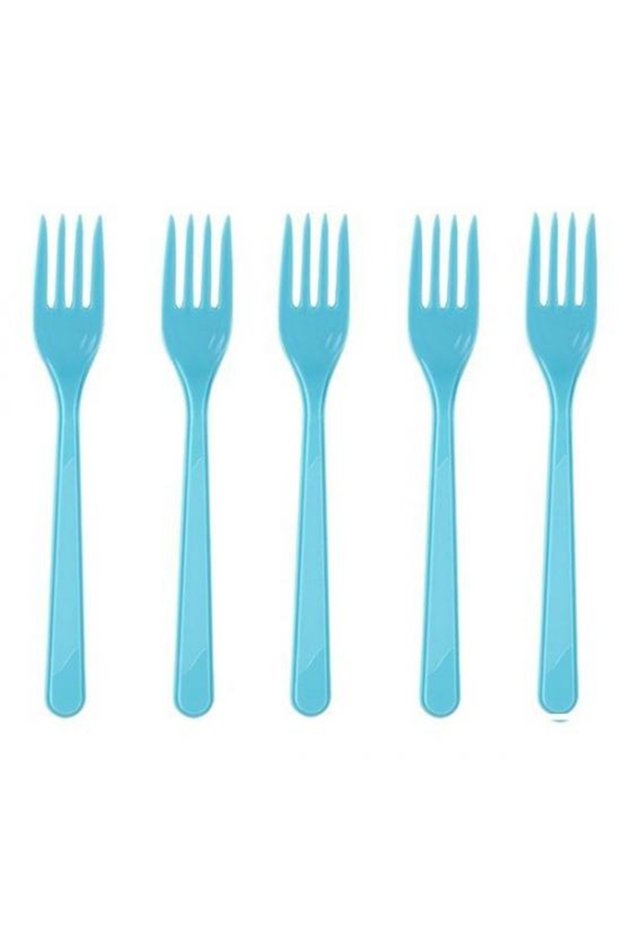 Blue Plastic Fork 25 Pieces