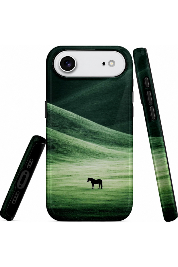 iPhone 17 Air Compatible - Solo Horse, Dual Layer Cover, Glossy Surface Protective Case