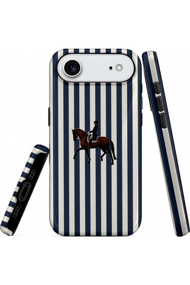 iPhone 17 Air Compatible - Striped Cavalry, Dual Layer Cover, Glossy Surface Protective Case