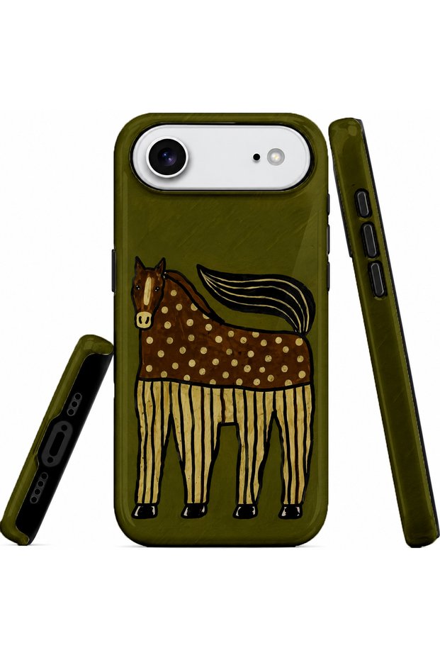 iPhone 17 Air Compatible - Spotted Horse, Dual Layer Cover, Glossy Surface Protective Case