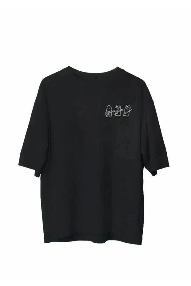 Men's Printed T-Shirt Short Sleeve Crew Neck Regular Fit Comfortable Fit Casual T-Shirt - Black
