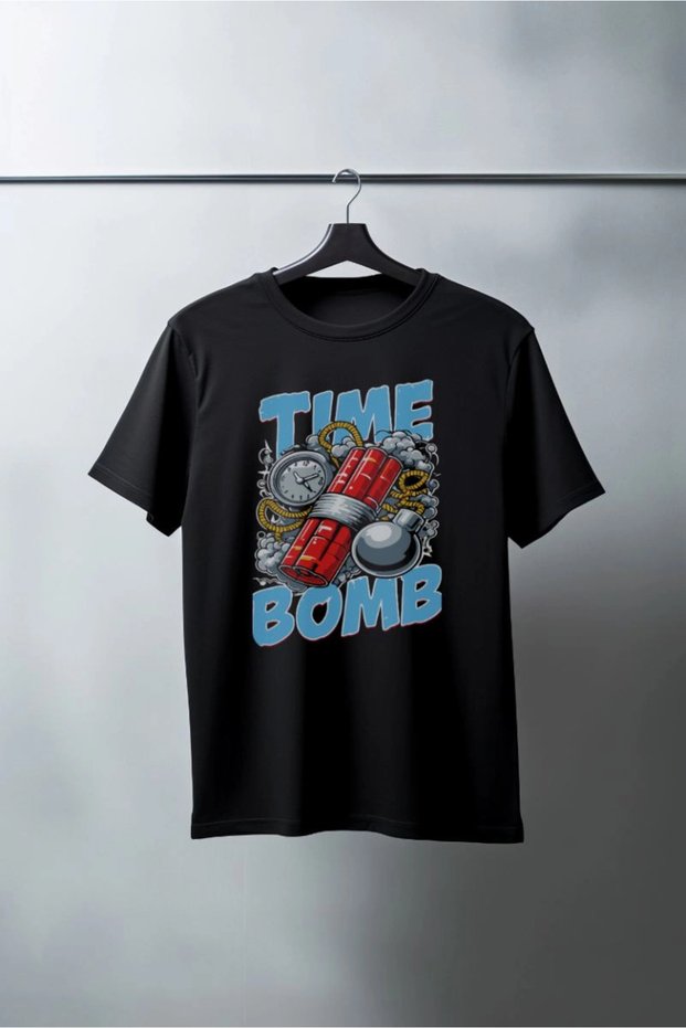 Unisex Oversize 24/1 Combed Cotton Dtf Printed T-Shirt - Dtf115