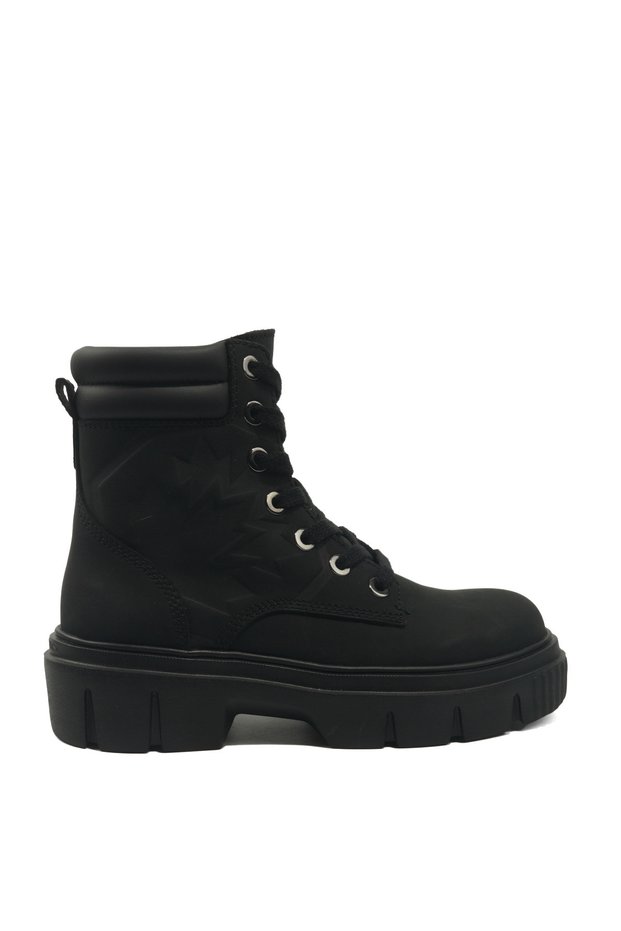 Velda Nubuk Black Women's Worker Boots