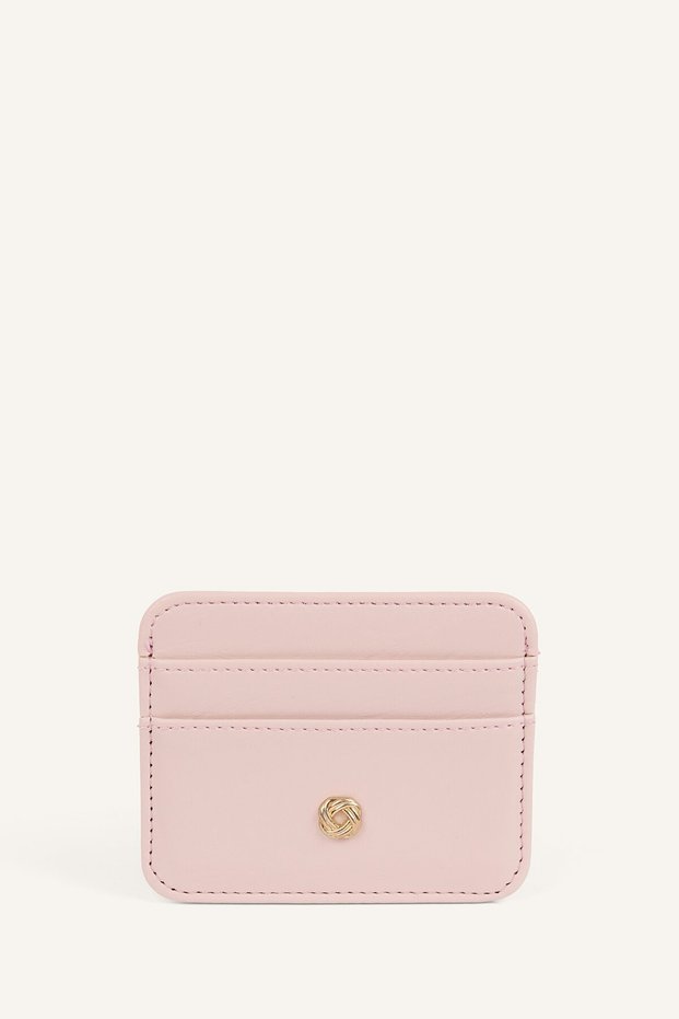 Women's Faux Leather Card Holder with Metal Accessories I9029Axns