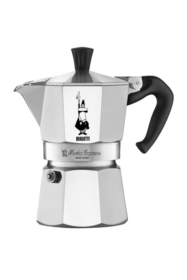Espressor coffee filter moka timer, 3 cups, silver-black