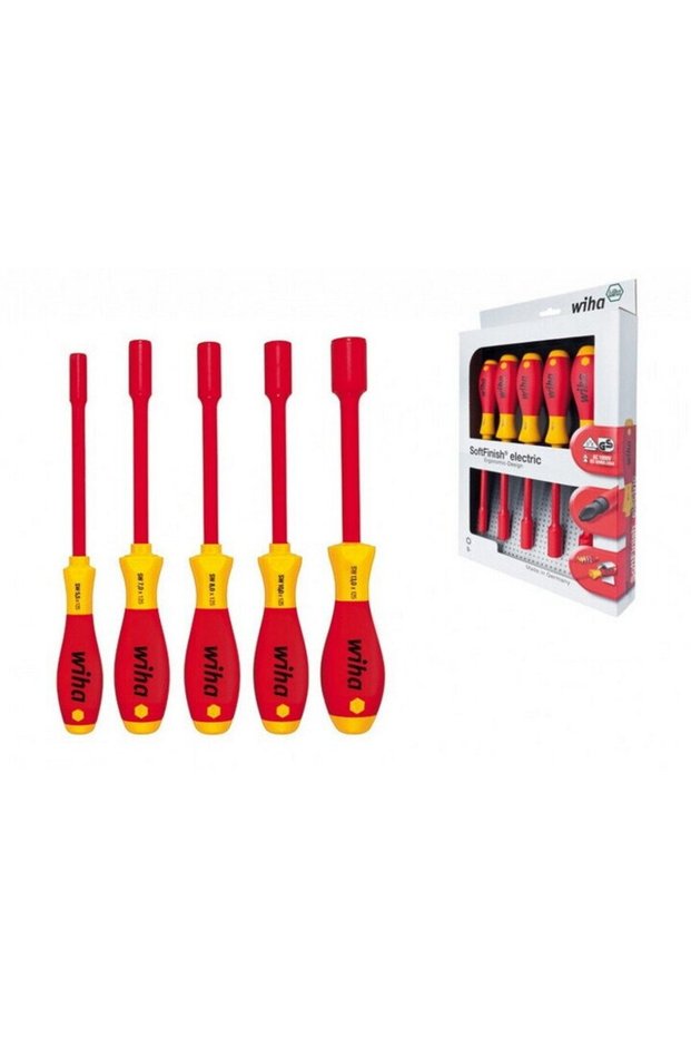 5 key set, wiha, red