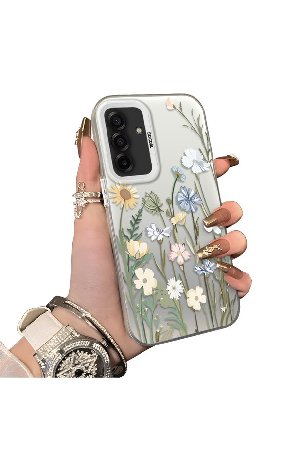 Samsung Galaxy A17 4G/5G Compatible Retro Wild Flowers Patterned Phone Case Shockproof Case
