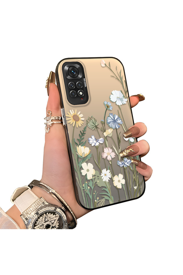 Redmi Note 11/Note 11S Compatible Retro Wild Flowers Patterned Phone Case Shockproof Case