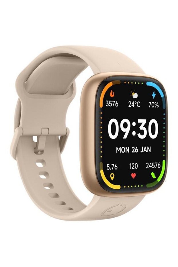 Ceas inteligent Ecowatch ECO6, 1.83” TFT LCD, Auriu
