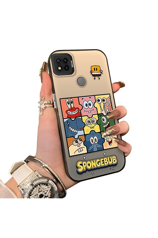 Redmi 9C/10A Compatible Puzzle Character Collage Patterned Phone Case Shockproof