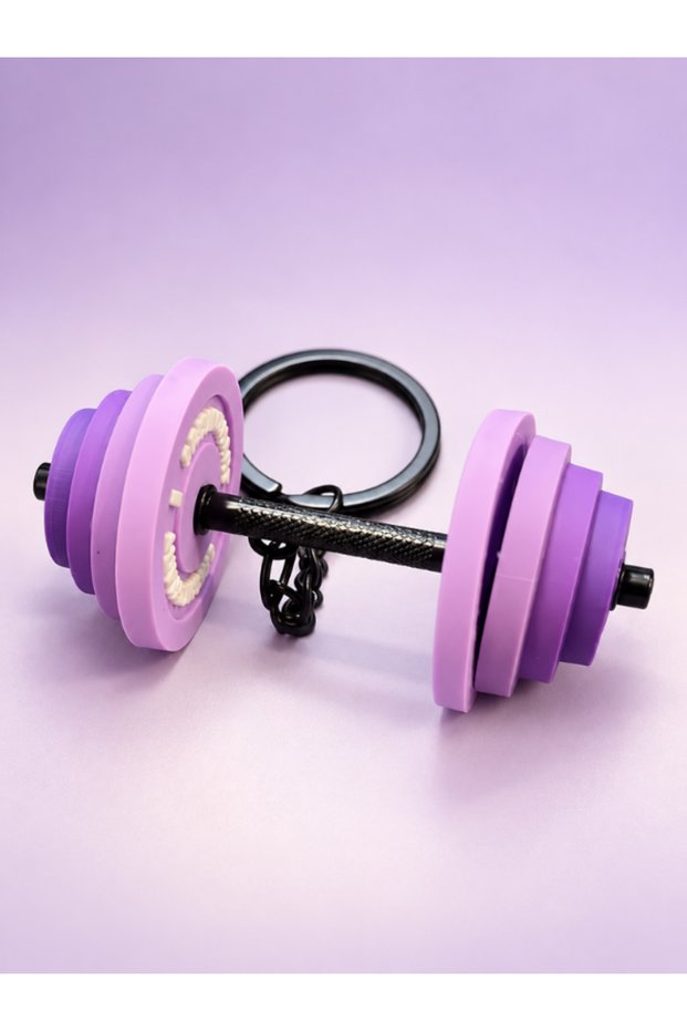 Dumbbell Figured Keychain Fitness Sports Themed Bag Accessory