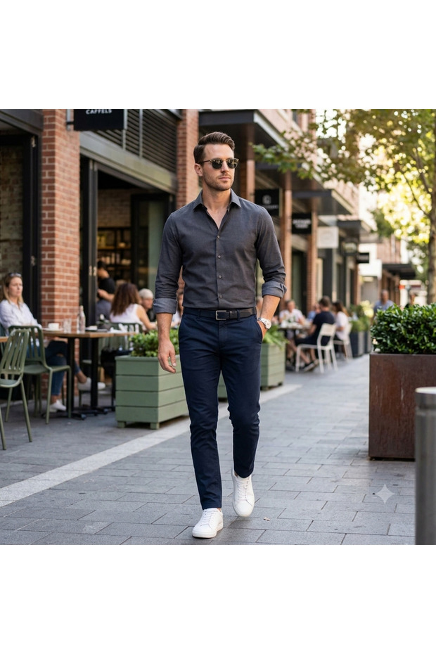 Classic Men's Long Sleeve Shirt – High-Quality Cotton, Slim & Regular Fit Options