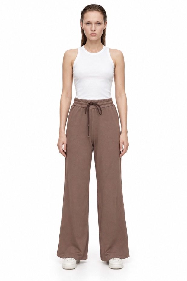 Two Thread Print Wide Leg Pants
