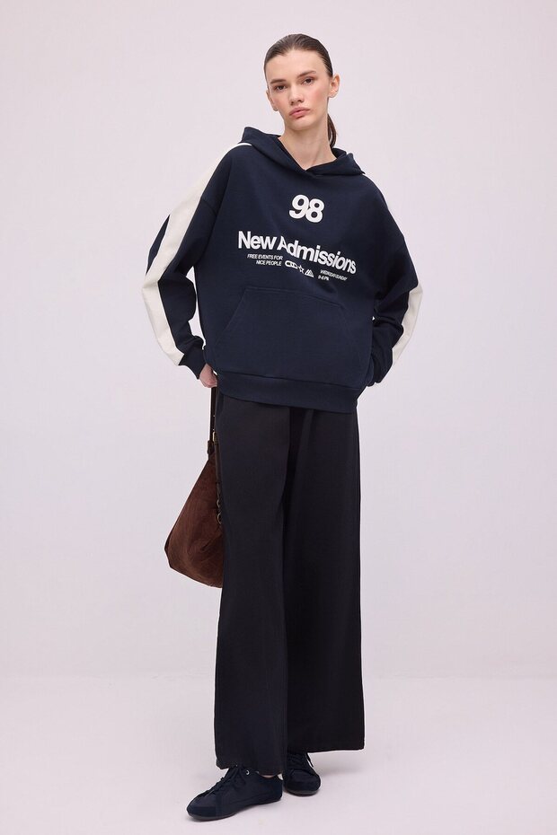 Hooded Sweatshirt with Striped Details