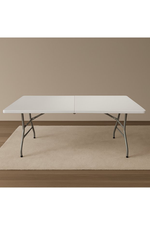 Sturdy, foldable, and easy-to-carry plastic table, 152cm