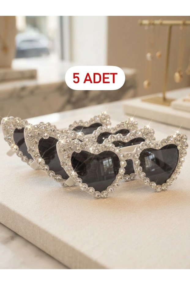 Bride's Eyeglasses |   Diamond Stone Heart Eyeglasses |   Bridesmaid & Kina Glasses