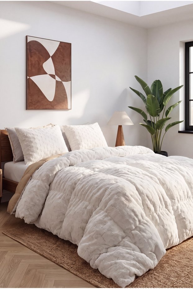 Double Delphin Comforter Sleeping Set - 195X215 cm (Plush Texture)