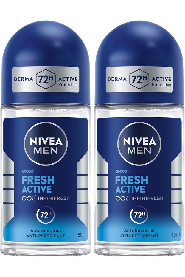 MEN Antiperspirant Roll-on for Men, Fresh Active Fresh Scent, 2x50ml
