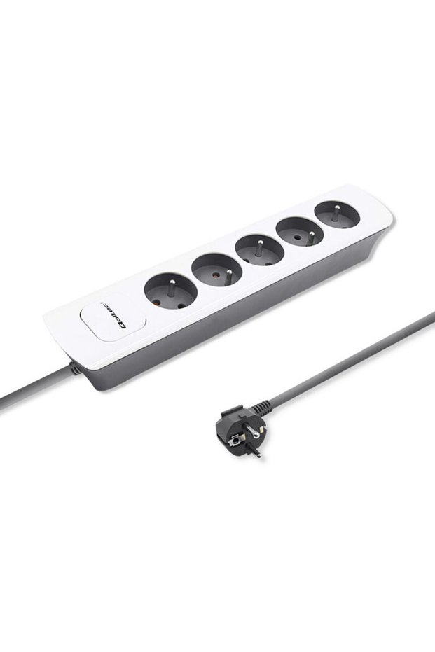 Extension 5 socket | 1.8m | white-grey
