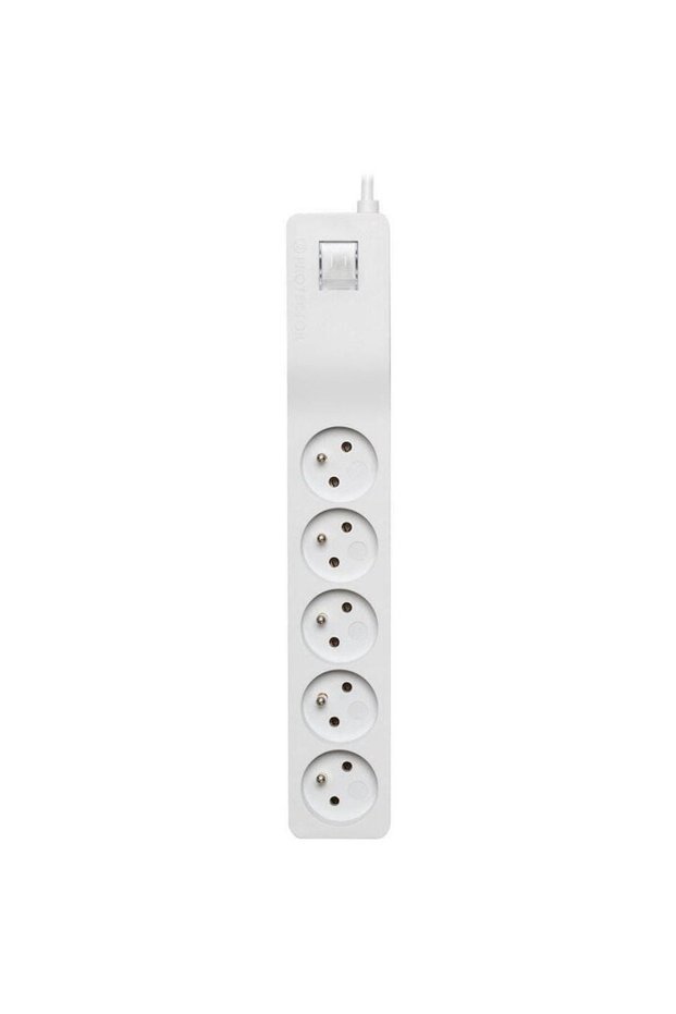 Extension cable, lestar, 5 sockets, 3 m, white