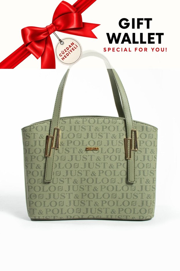 Original New Season Large Size 5-Pocket Hand and Shoulder Bag with Green Wallet 28*25 cm