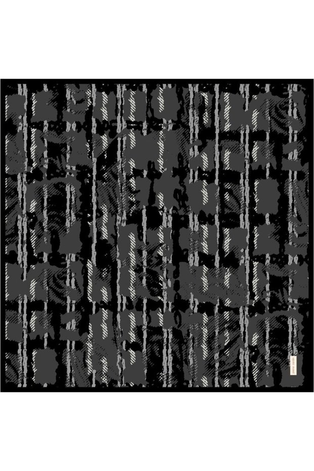 Sura Pure Silk Scarf 9219230 312 Anthracite Gray Mixed Pattern