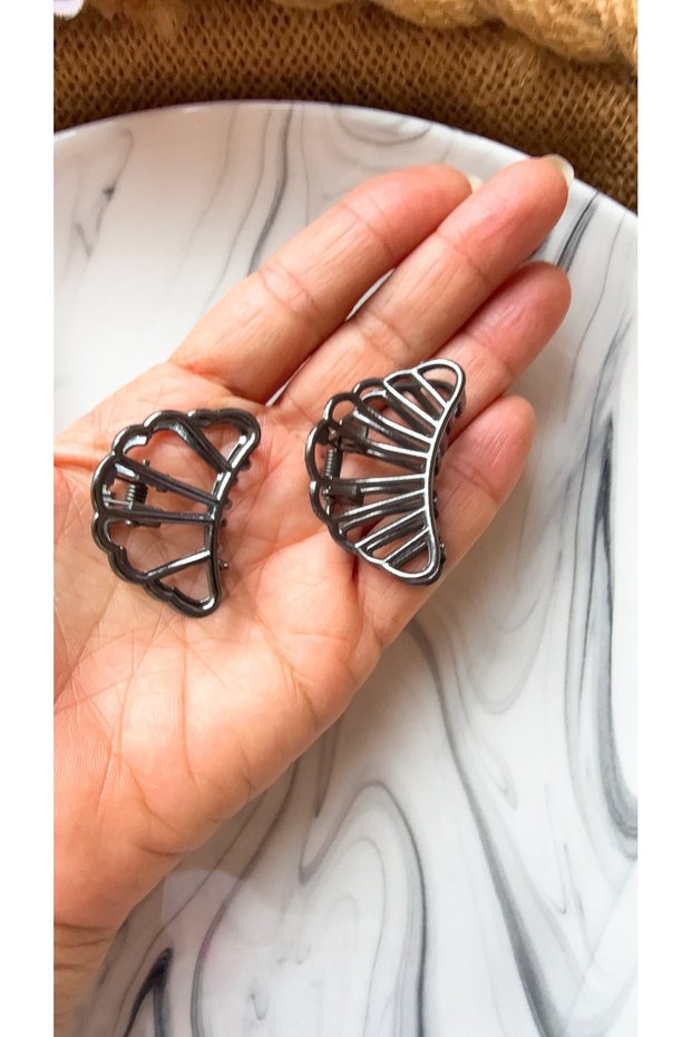 2-piece metal small size hair clip