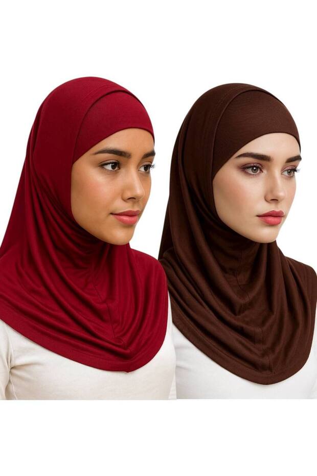 2 Pieces Hijab 2 Pieces Lycra Fabric