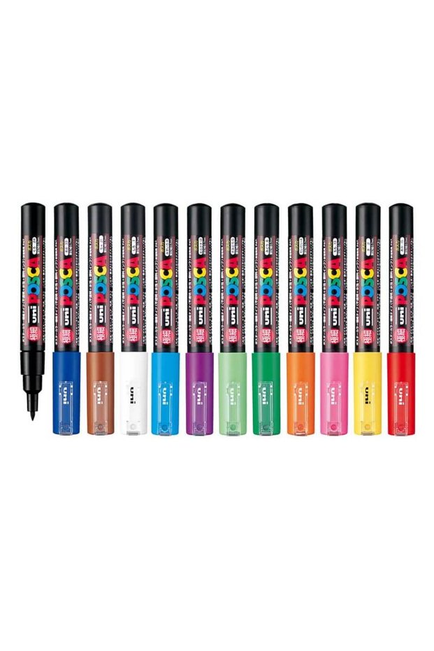 Marker UNI PC-1M 0.7mm - Alb